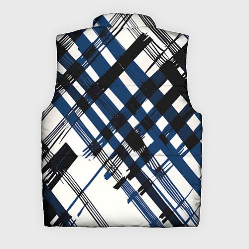 Мужской жилет Косая клетка бело-синяя / 3D-Красный – фото 2