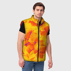 Мужской жилет Желтый калейдоскоп, цвет: 3D-красный — фото 2