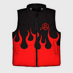 Мужской жилет Linkin park logo fire, цвет: 3D-светло-серый