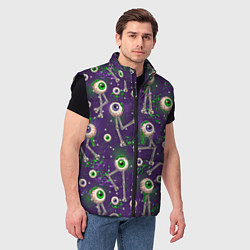 Мужской жилет Глаза на костях паттерн, цвет: 3D-черный — фото 2