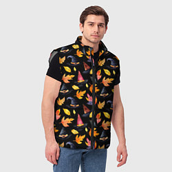 Мужской жилет Ведьмина шляпа - паттерн, цвет: 3D-светло-серый — фото 2