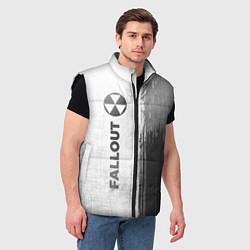Мужской жилет Fallout - white gradient по-вертикали, цвет: 3D-черный — фото 2