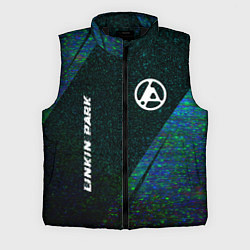 Мужской жилет Linkin Park 2024 glitch blue, цвет: 3D-черный