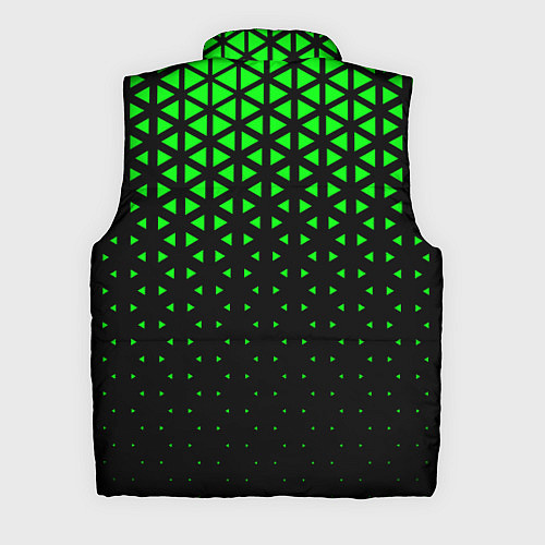 Мужской жилет Геометрический градиент - чёрно-зелёный / 3D-Светло-серый – фото 2