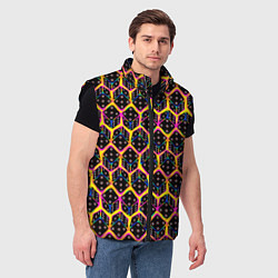 Мужской жилет Игровые кости паттерн, цвет: 3D-черный — фото 2