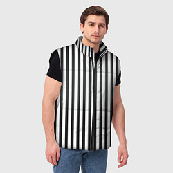 Мужской жилет Полоски - Битлджус, цвет: 3D-черный — фото 2
