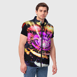 Мужской жилет Оптический узор цветок, цвет: 3D-красный — фото 2