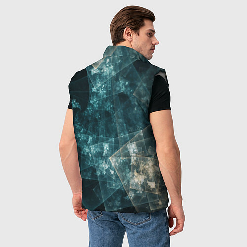 Мужской жилет Абстрактный космос геометрия / 3D-Светло-серый – фото 4