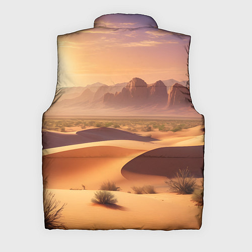 Мужской жилет Закат в жаркой пустыне / 3D-Светло-серый – фото 2