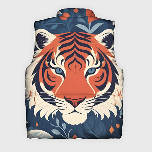 Мужской жилет Тигр яркие контрасты / 3D-Красный – фото 2