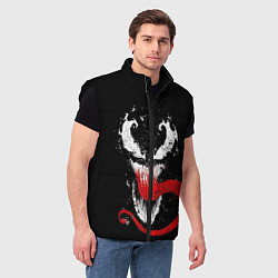 Мужской жилет Лицо Венома, цвет: 3D-черный — фото 2