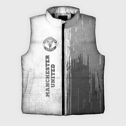 Мужской жилет Manchester United - white gradient по-вертикали, цвет: 3D-черный
