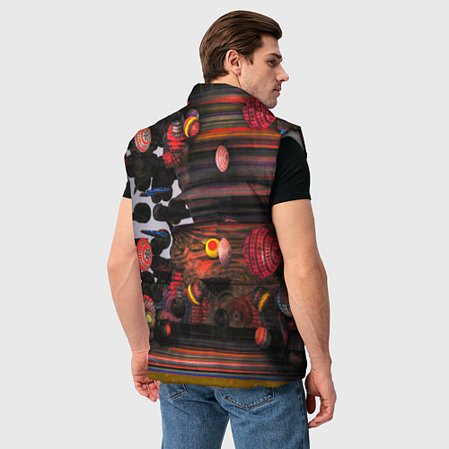Мужской жилет Оптические фигуры абстракция / 3D-Светло-серый – фото 4