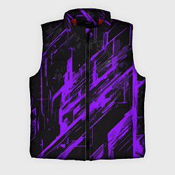 Мужской жилет Purple stripes on a black background