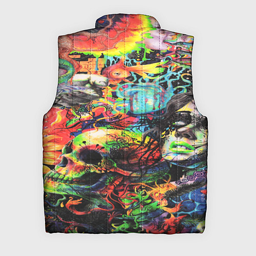 Мужской жилет Кислотные рисунки психоделика / 3D-Красный – фото 2