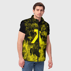 Мужской жилет Half life flame game, цвет: 3D-черный — фото 2