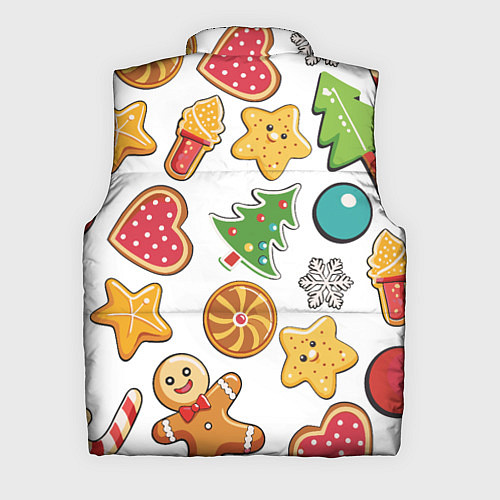 Мужской жилет Новогодние сладости / 3D-Светло-серый – фото 2