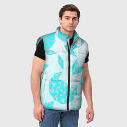 Мужской жилет Паттерн Пенроуза : бирюзовый, цвет: 3D-светло-серый — фото 2