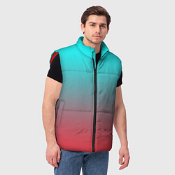 Мужской жилет Абстрактно неоновый градиент, цвет: 3D-красный — фото 2