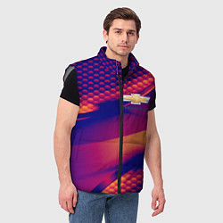 Мужской жилет Chevrolet текстура, цвет: 3D-светло-серый — фото 2