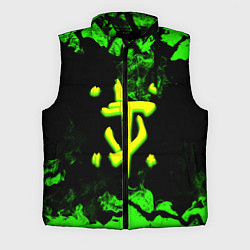 Мужской жилет Doom кислотное лого в огне, цвет: 3D-черный