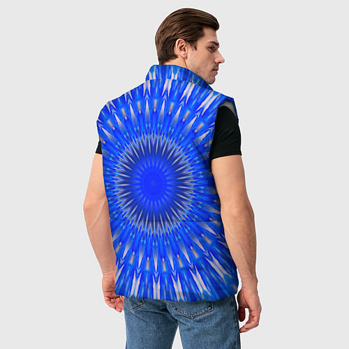 Мужской жилет Абстрактный узор психоделика / 3D-Светло-серый – фото 4