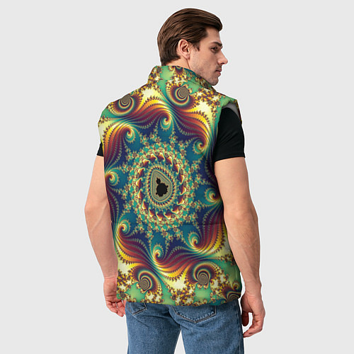 Мужской жилет Оптический узор текстура / 3D-Светло-серый – фото 4