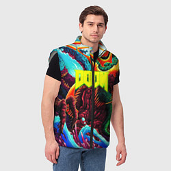 Мужской жилет Doom monster mars, цвет: 3D-светло-серый — фото 2