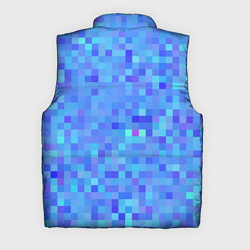 Мужской жилет Синие пиксели / 3D-Красный – фото 2
