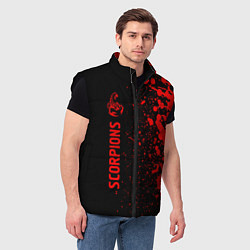 Мужской жилет Scorpions - red gradient по-вертикали, цвет: 3D-черный — фото 2