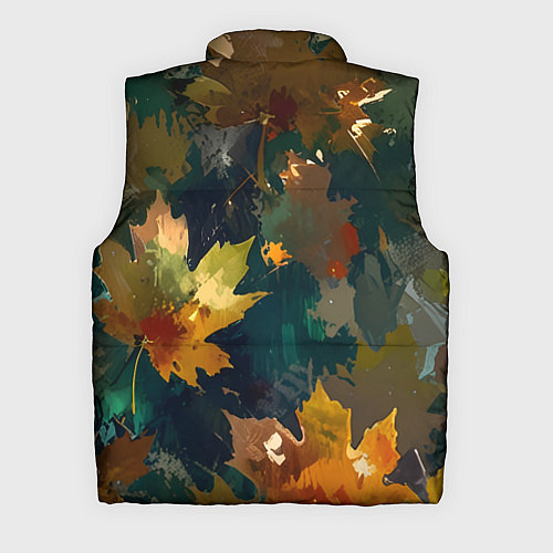 Мужской жилет Осень листья / 3D-Красный – фото 2