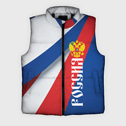 Мужской жилет Цвета флага России и герб