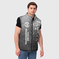 Мужской жилет Manchester United - grey gradient по-вертикали, цвет: 3D-черный — фото 2