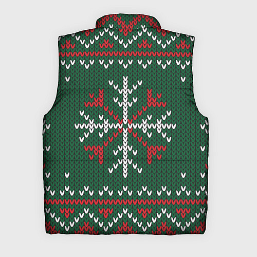 Мужской жилет Knitted Snowflake Pattern / 3D-Красный – фото 2