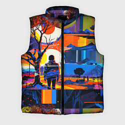 Мужской жилет Ночная прогулка абстракция