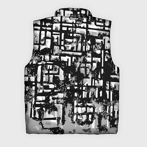 Мужской жилет Бело-чёрная абстракция / 3D-Красный – фото 2