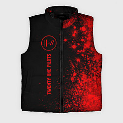 Мужской жилет Twenty One Pilots - red gradient по-вертикали, цвет: 3D-черный