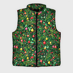 Мужской жилет Разноцветные шары на ёлке
