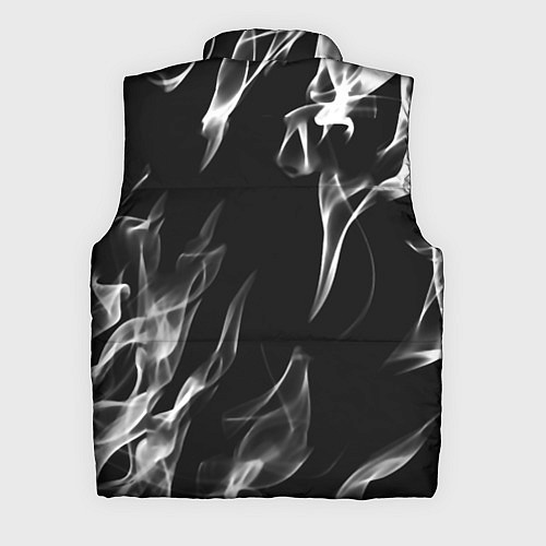 Мужской жилет Белые языки пламени текстура / 3D-Красный – фото 2