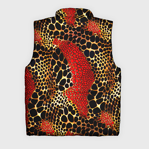 Мужской жилет Красно-черно-золотая змеиная кожа / 3D-Красный – фото 2