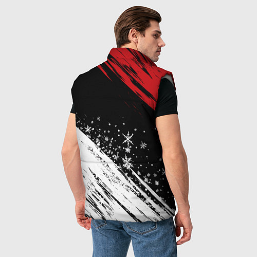 Мужской жилет Mass Effect - Merry Christmas / 3D-Светло-серый – фото 4