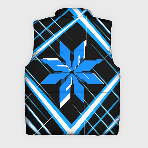 Мужской жилет Сине-белая звезда и полосы на чёрном фоне / 3D-Красный – фото 2