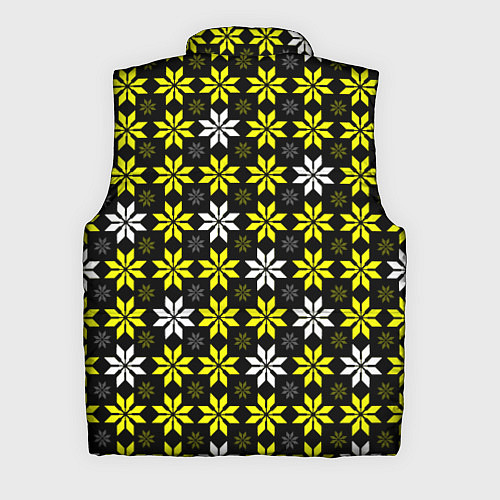 Мужской жилет Жёлто-белые звёзды на чёрном фоне / 3D-Красный – фото 2