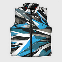 Мужской жилет Чёрно-сине-белая абстракция