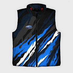 Мужской жилет Субару - черно-синий, цвет: 3D-красный