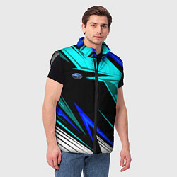 Мужской жилет Субару - синий спорт, цвет: 3D-светло-серый — фото 2