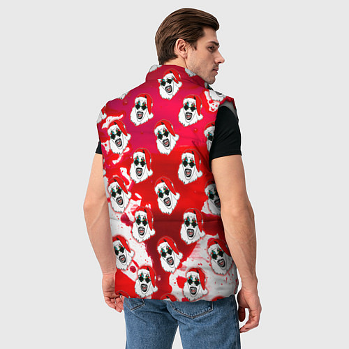 Мужской жилет Funny Santa clown Art in blood / 3D-Светло-серый – фото 4