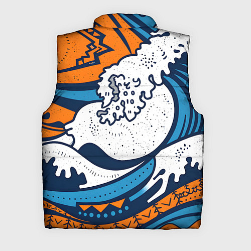 Мужской жилет Современная японская абстракция / 3D-Светло-серый – фото 2