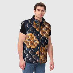 Мужской жилет Змеиный талисман, цвет: 3D-светло-серый — фото 2