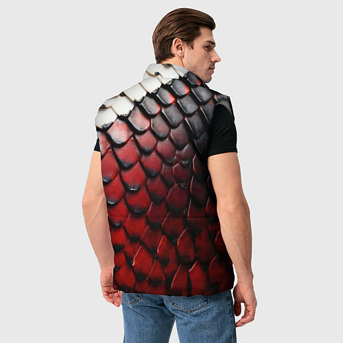 Мужской жилет Змеиная броня / 3D-Светло-серый – фото 4